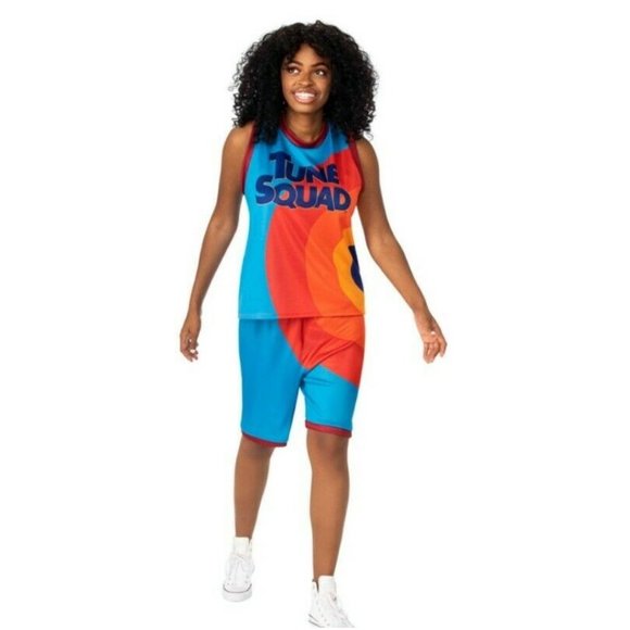 Space Jam Tune Squad Uniform Halloween Costume Adult Men Size S Jersey Short - Picture 6 of 9